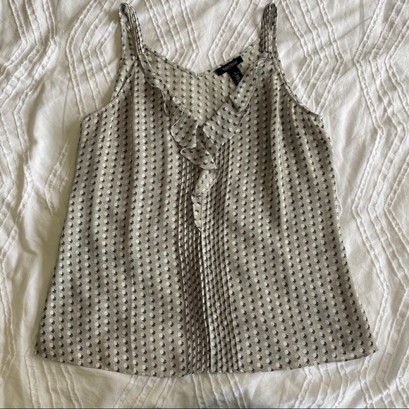 White House Black Market Tops - White House Black Market XL black and white blouse